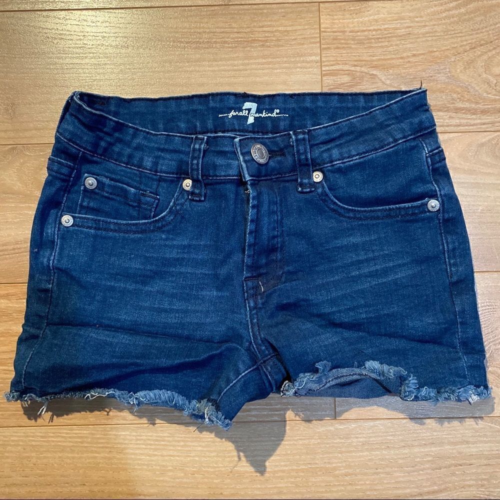 ‎7 for all mankind girls denim shorts